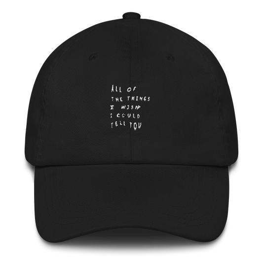 Large Text Hat Black