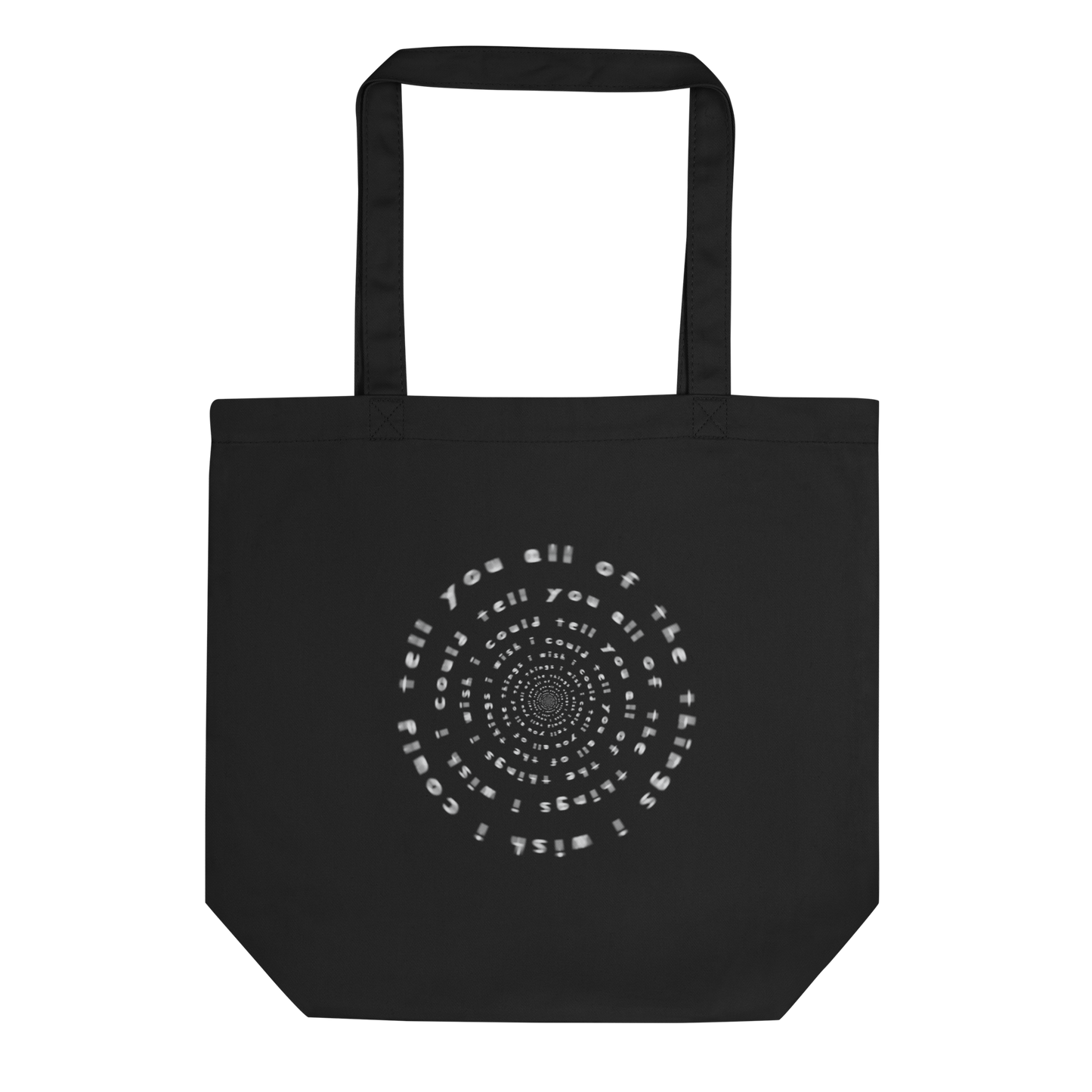 Infinite Spiral Tote Bag Black