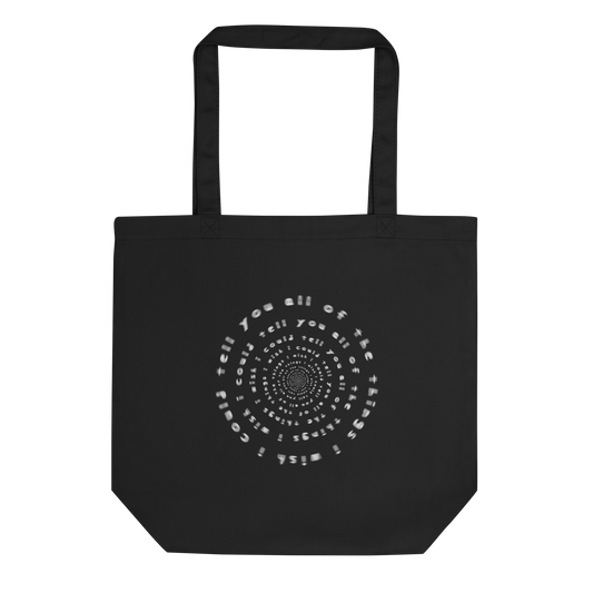 Infinite Spiral Tote Bag Black