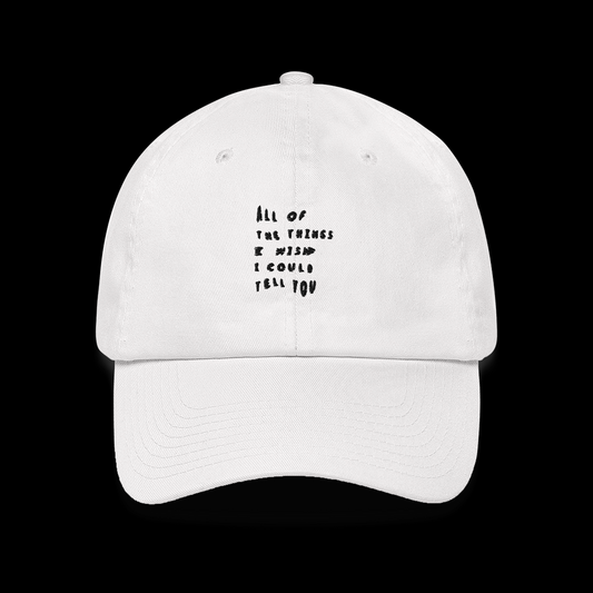 Large Text Hat White